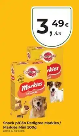 Aqui é fresco Snack p/Cão Pedigree Markies / Markies Mini 500g promoção