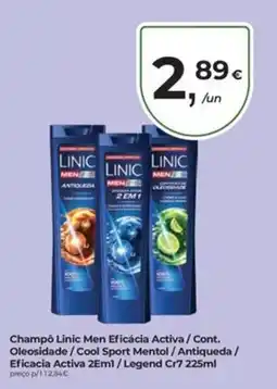 Aqui é fresco Champô Linic Men Eficácia Activa promoção