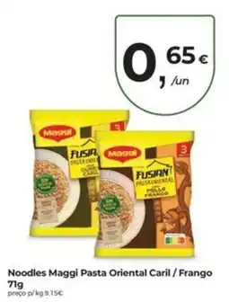 Aqui é fresco Noodles Maggi Pasta Oriental Caril / Frango promoção