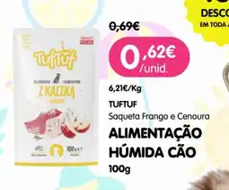 Petoutlet Tuftuf Saqueta Frango e Cenoura promoção