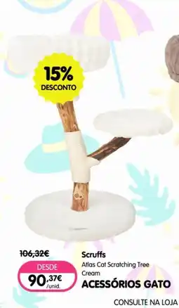 Petoutlet Scruffs atlas cat scratching tree cream promoção