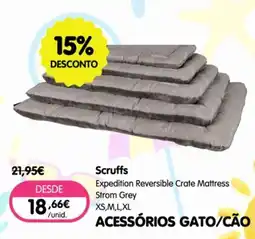 Petoutlet Scruffs expedition reversible crate mattress strom grey promoção