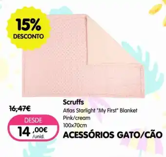 Petoutlet Scruffs atlas starlight my first blanket pink/cream promoção