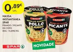 Spar Massa instantânea spar frango / picante em copo promoção