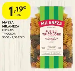 Spar Massa milaneza espirais tricolor promoção