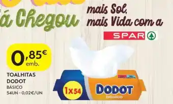 Spar toalhitas dodot básico promoção