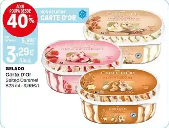 Intermarché Gelado carte d'or salted caramel promoção