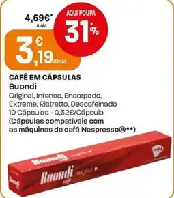 Intermarché Café em cápsulas buondi promoção