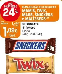 Intermarché Chocolate snickers single promoção