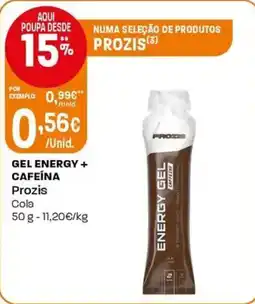 Intermarché Gel energy + cafeína prozis cola promoção