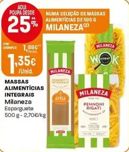 Intermarché Massas alimentícias integrais milaneza promoção