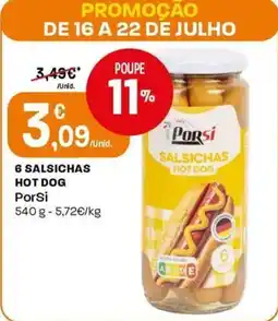 Intermarché 6 salsichas hot dog porsi promoção