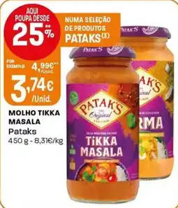 Intermarché Molho tikka masala pataks promoção