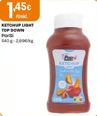 Intermarché Ketchup light top down porsi promoção