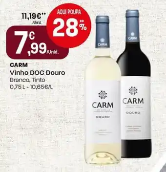 Intermarché Carm vinho doc douro branco, tinto promoção