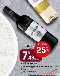 Intermarché José de sousa vinho regional alentejano promoção