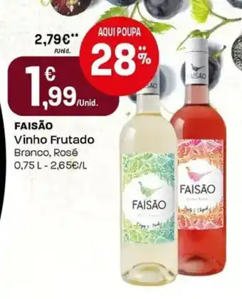 Intermarché Faisão vinho frutado promoção