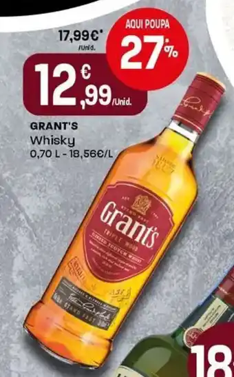 Intermarché Grant's whisky promoção
