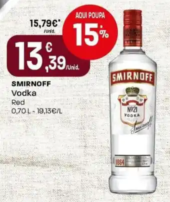 Intermarché Smirnoff vodka red promoção