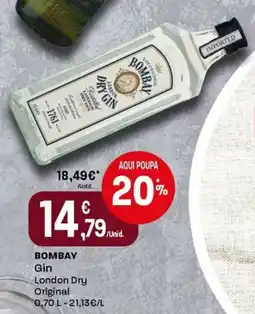 Intermarché Bombay gin promoção
