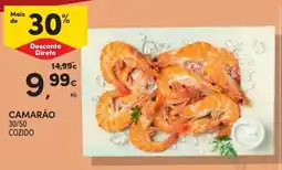 Continente Camarão 30/50 cozido promoção