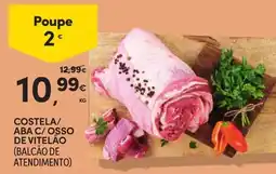 Continente Costela/aba c/osso de vitelão (balcão de atendimento) promoção