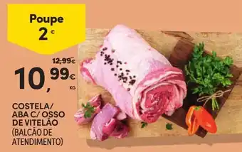Continente Costela/aba c/osso de vitelão (balcão de atendimento) promoção