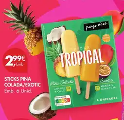 Pingo Doce Sticks tropical pina colada/exotic promoção