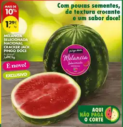 Pingo Doce Melancia selecionada cracker jack pingo doce promoção