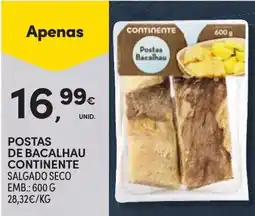 Continente Postas de bacalhau continente salgado seco promoção