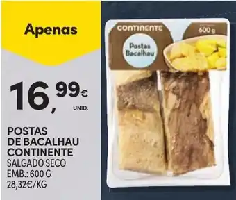 Continente Postas de bacalhau continente salgado seco promoção