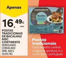 Continente Postas tradicionais de bacalhau msc continente promoção