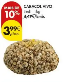 Pingo Doce caracol vivo promoção