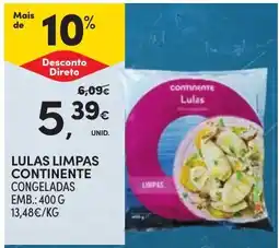 Continente lulas limpas continente promoção