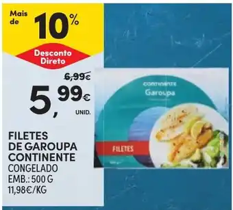 Continente filetes de garoupa continente promoção