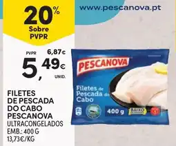 Continente filetes de pescada do cabo pescanova promoção