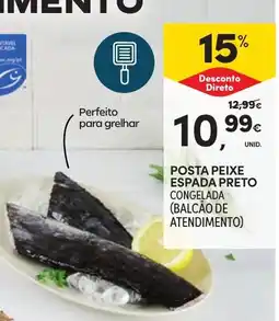 Continente Posta peixe espada preto congelada promoção