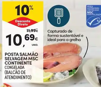 Continente Posta salmão selvagem msc continente promoção