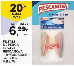 Continente Filetes de perca gigante pescanova promoção