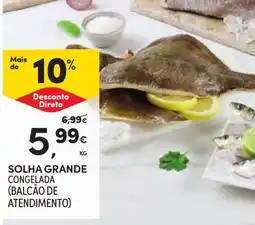 Continente Solha grande congelada promoção