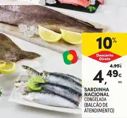 Continente Sardinha nacional congelada promoção