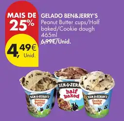 Pingo Doce gelado ben&jerry's peanut butter cups/half baked/cookie dough promoção