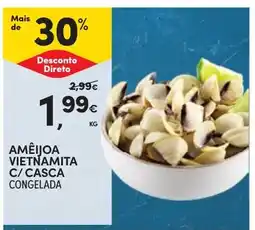Continente Amêijoa vietnamita c/ casca congelada promoção