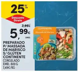 Continente Massada de marisco continente s/gluten promoção