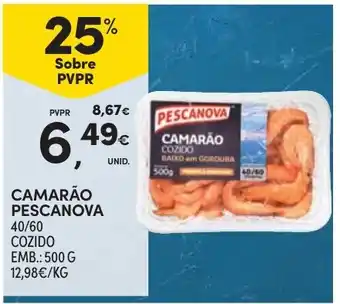Continente Camarão pescanova promoção