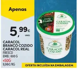 Continente Caracol branco cozido caracol real promoção