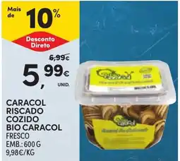 Continente Caracol riscado cozido bio caracol fresco promoção