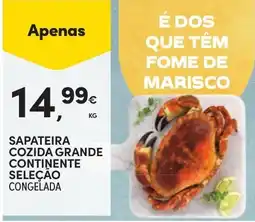 Continente Sapateira cozida grande continente seleção congelada promoção