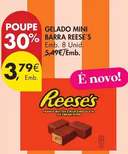 Pingo Doce Gelado mini barra reese's promoção