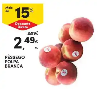 Continente Pêssego polpa branca promoção